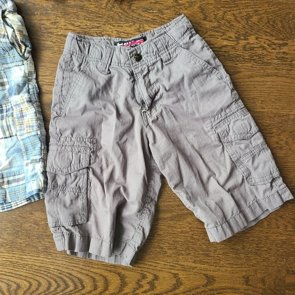 Kids Plaid and Solid Shorts Set Of 3 Ol Navy,Hawks,Gap Size 8